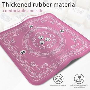 Tapete de Juego de Mahjong y Póker Silencioso de Tamaño Personalizado FX, Base de Espuma de Caucho Natural, Cubierta de Mesa Impermeable y Resistente a las Manchas para 4 Jugadores - Product Image 3