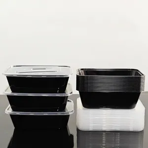 Microwavable 17oz 22oz 25oz 34oz Disposable Plastic Food Storage Containers Lunch Boxes For Meal Prep And Food Storage