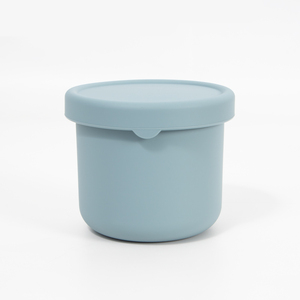 Boîte à lunch en silicone ronde de 250 ml pour la maison, compatible micro-ondes, sans BPA, récipient de stockage alimentaire avec couvercle anti-fuite, boîte à bento pour collations et fruits - Product Image 1