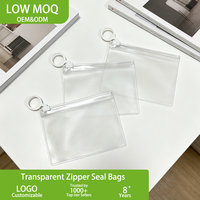 Pochettes à fermeture éclair A4-A7 en PVC transparent imperméable pour documents, sacs de classement pour l'organisation de l'argent et du budget