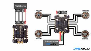Jhemcu AM32A60โลหะ4in1ขนาดเล็ก ESC 3-6วินาทีสำหรับโดรน RC Am32 60A 45A - Product Image 2