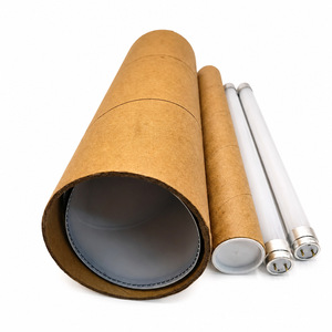 Tubo de Papel Kraft de 50 mm de Diámetro Interior, 3 mm de Grosor y 300 mm de Longitud para Empaque de Libros y Pinturas - Product Image 1