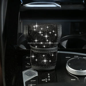 MELCO-Couvre Volant Bling en PU pour <span class=keywords><strong>Femme</strong></span>, 8 Pièces, Accessoires de Voiture Noirs, Modèle A1 - Product Image 1