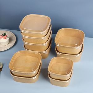 Eco Friendly Take Away Food Box Kraft usa e getta porta il contenitore per cibo da asporto in carta - Product Image 6