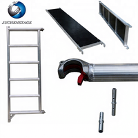 Tour d'échafaudage en aluminium sur mesure OEM, tour d'échafaudage mobile portable avec roulettes pour l'accès aux travaux en extérieur