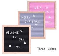 Panneau de lettres en feutre interchangeable avec symboles de lettres et chiffres, panneau de messages interchangeable en bois, panneau de lettres en bois