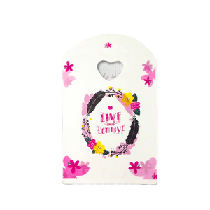 Sac en plastique décoratif HOYO 13 x 21 cm (5,1 x 8,3 po) avec motif floral en forme <span class=keywords><strong>de</strong></span> cœur et poignée, idéal pour les cadeaux <span class=keywords><strong>de</strong></span> fête - Product Image 4