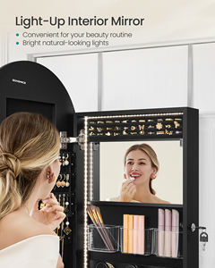 <span class=keywords><strong>Armoire</strong></span> <span class=keywords><strong>à</strong></span> <span class=keywords><strong>bijoux</strong></span> murale <span class=keywords><strong>SONGMICS</strong></span> avec éclairage LED, montage sur porte, avec plusieurs compartiments de rangement - Product Image 6