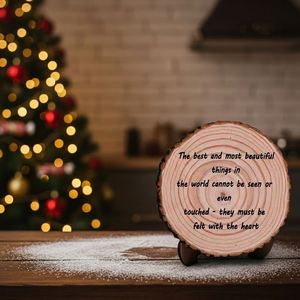 Natural Unfinished Round <b>Wood</b> <b>Slices</b> Custom Size Modern Design Custom Logo for DIY Christmas Crafts Painting - Product Image 3