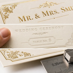 Tarjeta de Entrada para Cena de Gala en Papel Kraft Personalizada, Impresión en Lámina Plateada, Borde Decorativo en Lámina, Logotipo Personalizado, Diseño, Muestra y Prueba Gratuitas - Product Image 2
