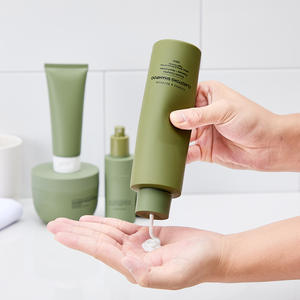 Sang Trọng Kem Tóc Dầu Bao Bì Chai Đặt Màu Be Nhựa 250Ml 350Ml 450Ml Công Suất Dầu Gội Đầu Lotion Hộp Bơm Bao Bì Cho 150Ml - Product Image 4