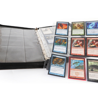 Album de cartes à collectionner en cuir PU A1 A3 A4 personnalisable de haute qualité pour jeux de société, avec 9 pochettes pour cartes
