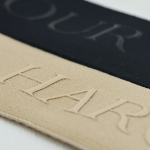 LOGO personalizzato DTM Spandex nastro in vita morbido Nylon tessuto elastico ad alta tenacità stampa in Silicone Branding per biancheria intima mutanda - Product Image 2