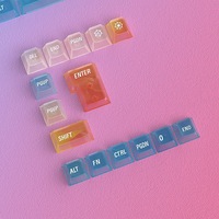 Personnalisable Iridescent Misty Rainbow Transparent PC Matériel Original Hauteur DIY Personnalités Mécanique Clavier Keycaps