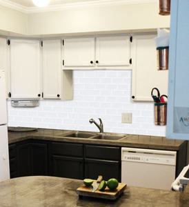 Adhesivo Autoadhesivo <span class=keywords><strong>para</strong></span> <span class=keywords><strong>Pared</strong></span>, Azulejo Blanco Estilo Metro, Vinilo Removible Antimoho, Adhesivo Decorativo <span class=keywords><strong>para</strong></span> <span class=keywords><strong>Pared</strong></span> - Product Image 5