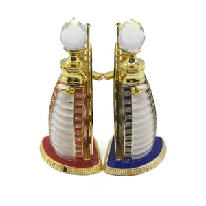 12毫升独特的迪拜阿拉伯风格金色金属精油Attar香水玻璃瓶与玻璃棒