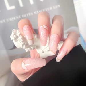 <span class=keywords><strong>Uñas</strong></span> Postizas Francesas con Diseño de Mariposa y Flores, Acrílicas, ABS, Removibles, Extensión de <span class=keywords><strong>Uñas</strong></span> <span class=keywords><strong>para</strong></span> Dedos, Venta al Por Mayor - Product Image 1