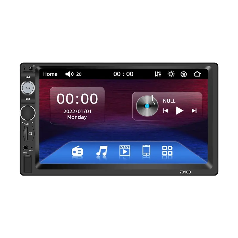 Hikity — autoradio avec écran tactile 7 ", 7010B, lecteur multimédia, Dvd, MP3, MP5, 2Din, universel, lecteur Audio stéréo, 2Din, pour voiture