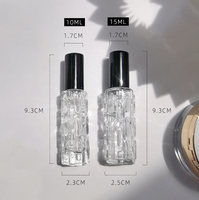 Vente en gros de mini flacon distributeur de parfum en verre de luxe de 10ml emballage d'échantillon vide avec couvercle en aluminium et pompe à parfum