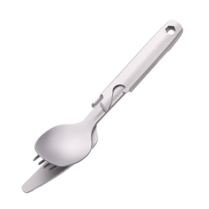 In titanio cucchiaio coltello forchetta <span class=keywords><strong>4</strong></span> pezzi posate all'aperto campeggio Picnic posate 3 pezzi <span class=keywords><strong>Set</strong></span> posate da campeggio accessori da campeggio - Product Image 1