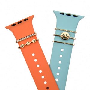 Yeni Gelen Metal IWatch Süsü, Silikon Saat Kayışı için Nefes Alabilen Aksesuar, Alaşımdan Yapılmış Mükemmel Doğum Günü Hediyesi - Product Image 2