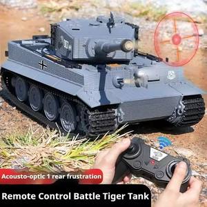 Cool Stuff Battle Tank Toy 1/24 Robot Châssis Rc Tank Track Télécommande Voiture Tiger Tank Modèle Autocollant Radio Control Enfants Jouets - Product Image 3