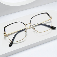 DL LUNETTES rectangle lunettes grande monture en métal lunettes anti lumière bleue lunettes de lecture tendance 2024