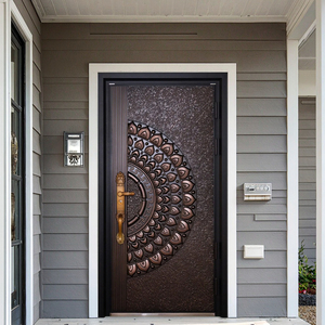 Puertas <span class=keywords><strong>de</strong></span> Entrada Frontales <span class=keywords><strong>de</strong></span> Acero Inoxidable Modernas y <span class=keywords><strong>de</strong></span> Lujo Personalizadas ZS para Villas Residenciales, Impermeables y Seguras para Exteriores - Product Image 3