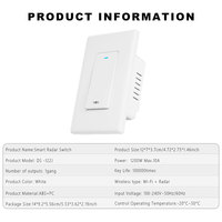 Capteur de mouvement radar micro-ondes 5.8G OEM personnalisé Smart Life, détection de présence humaine, contrôle d'éclairage Wi-Fi pour intérieur