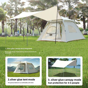Tente de <span class=keywords><strong>camping</strong></span> automatique quatre saisons E-RIKE, protection UV, 4 personnes, imperméable, légère, portable, auvent Oxford, ouverture rapide - Product Image 2