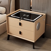 Table de nuit intelligente Chambre à coucher Chevet Petite armoire Haut-parleur Bluetooth moderne simple Table de nuit.