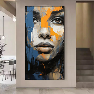 Affiches et impressions d'art mural moderne <span class=keywords><strong>abstrait</strong></span>, coloré, graffiti, portrait, esthétique féminine, peinture à l'encre imperméable par pulvérisation - Product Image 3