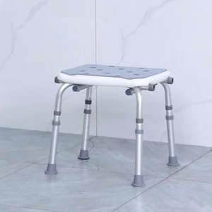 Lichtgewicht douchestoel van aluminiumlegering met verstelbare hoogte en afneembare armleuningen - Product Image 6