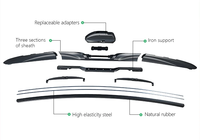 Deerxuan T191 Essuie-glaces multifonction 3 sections en caoutchouc naturel pour pare-brise de voiture, service OEM personnalisé universel