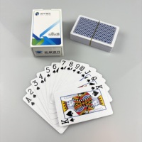Cartes à jouer rectangulaires en papier personnalisées, lot de 2, taille standard de poker, rouge et bleu |   Finition coussin d'air Trusted 1885 52+2 Joker