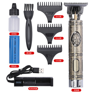 Cortadora de Pelo Retro con Grabado, Cuerpo Metálico, Alimentación USB, Potencia Profesional, Uso Doméstico para Hombres - Product Image 3