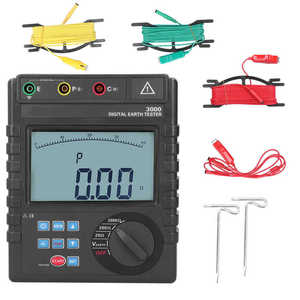 Medidor Digital de Resistencia de Tierra y Voltaje bibo ETCR3000 0.01-2000, Probador de Impedancia de Alta Precisión con Cuatro Niveles - Product Image 2
