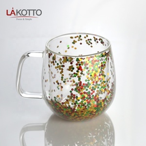 Tazas y Jarras de Café Capuchino Ecológicas, Aisladas, Reutilizables, Elegantes, Económicas, Hechas a Mano, de <span class=keywords><strong>Doble</strong></span> Pared, Transparentes, de 340 ml (11 oz) - Product Image 3