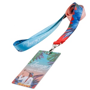 Silicone Soft Adjustable Length Polyester ID Card Holder Lanyard for Comfortable Work ID Badge Customizable Design