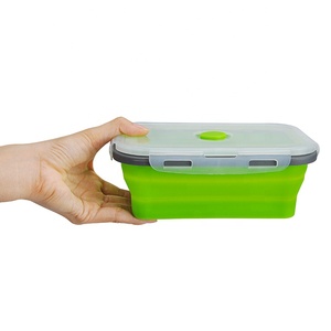 Boîtes à Lunch en Silicone hermétiques, récipients de stockage des aliments sans BPA avec couvercles en plastique pour enfants - Product Image 4