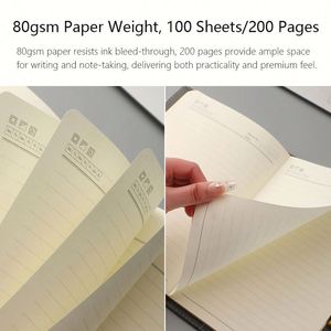 สมุดบันทึกธุรกิจสไตล์ A5 ปรับแต่งได้ ดีไซน์หนัง PU พร้อมตัวล็อค คุณภาพสูง สำหรับอ่านหนังสือ บันทึกการเดินทาง ทำด้วยมือ สำหรับองค์กร - Product Image 4