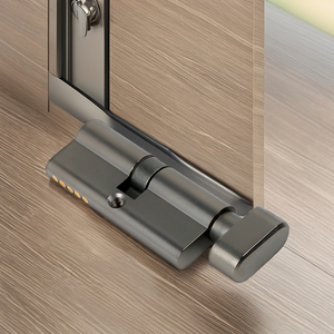 YG High Quality 70mm <strong>Black</strong> Nickel <strong>Knob</strong> Lock Cylinder Aluminum Cover Brass Core for PVC Wood Aluminium <strong>Doors</strong> Apartments - Product Image 2