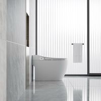 Wealwell Sanitaire de Luxe WC Bidet Intelligent Économe en Énergie avec Télécommande, Cuvette Allongée, Siège Chauffant, Fixation au Sol
