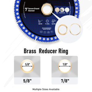 Lame de scie diamantée composite multi-usages brasée sous vide pour meuleuse d'angle, coupe du marbre, du métal, de la fonte, personnalisable OEM - Product Image 4