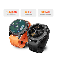 Montre connectée GPS AGM W1 Pro pour hommes avec boussole, longue autonomie, suivi de la natation et de la course à pied, cartes hors ligne