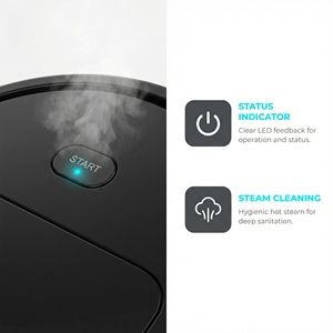 หุ่นยนต์ดูดฝุ่นแบบมีสต็อกพร้อมใช้งานสำหรับบ้านและโรงแรม ถูพื้นได้ทั้งแบบเปียกและแห้ง แรงดูด 1500Pa  แบบสาม-in-หนึ่ง - Product Image 3