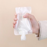 Bolsa Transparente Ecológica Desechable para Viajes, Subenvasado de Líquidos, Impresión por Grabado, para Cuidado de la Piel, Cosméticos, Champú, Loción