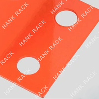 Accessoires pour rayonnages métalliques industriels : Protection de colonne verticale, revêtement poudré orange, fixation sur piétement, 5000 kg
