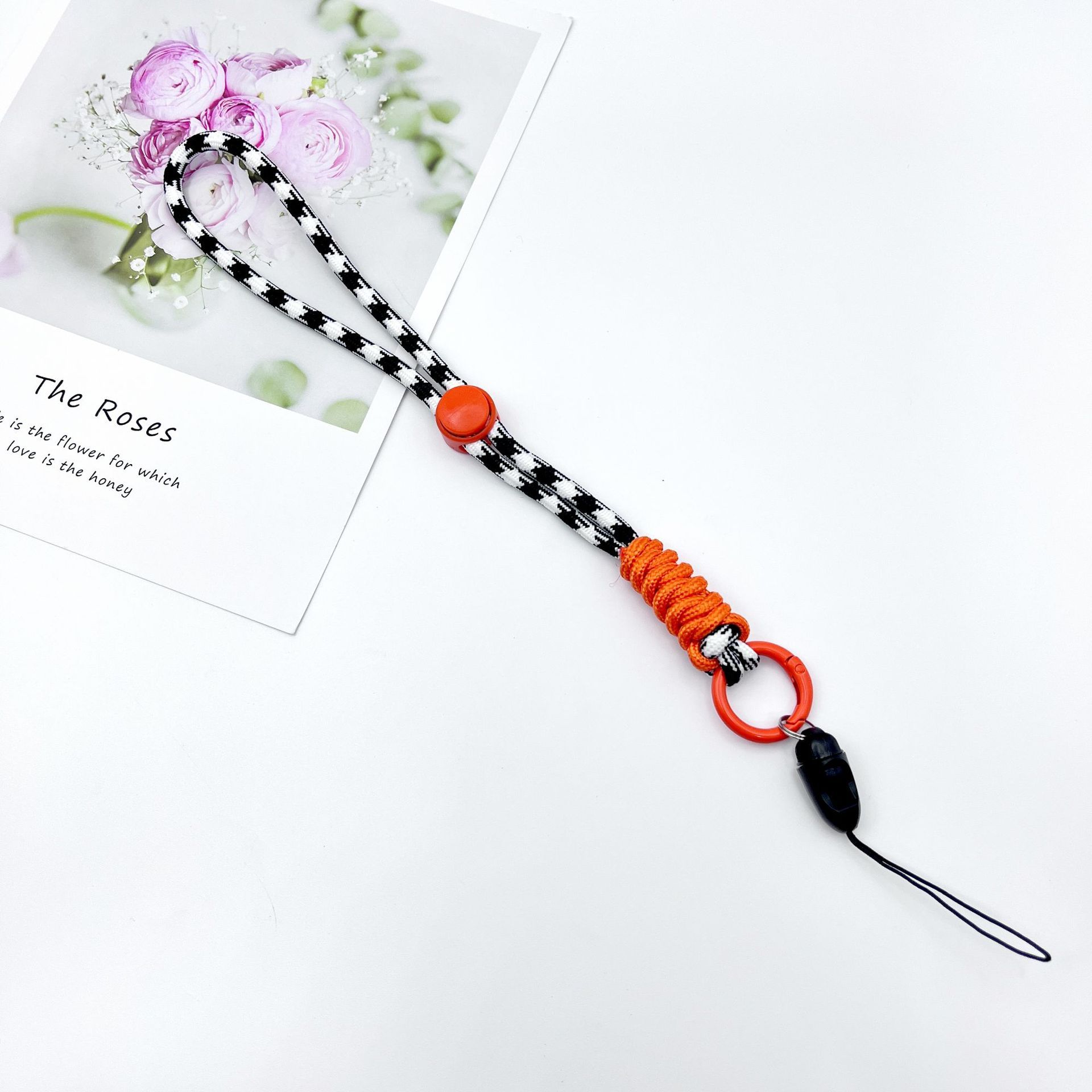 Popular Custom Engraved Name Letter Letter Wooden Bead Lanyard Diy Colorful Rainbow Silicone Bead Lanyard for Gift