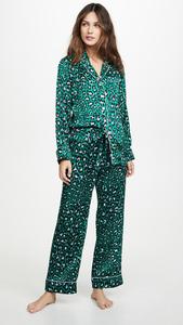 <span class=keywords><strong>Pigiama</strong></span> da donna con stampa leopardata personalizzata a maniche lunghe - Product Image 2